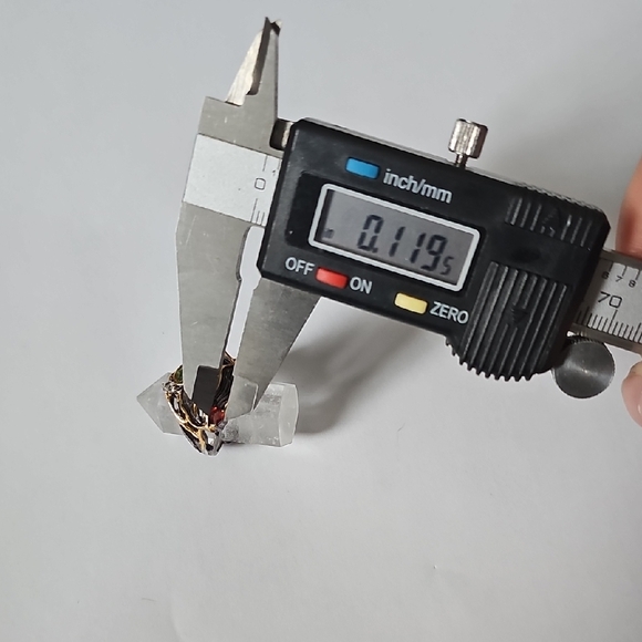 Peridot with White Topaz and Garnet Ring - Picture 5 of 7